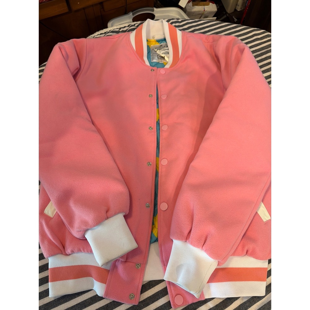Steven Universe The Movie Daylight Curfew Pink Varsity Jacket Star Lining Medium